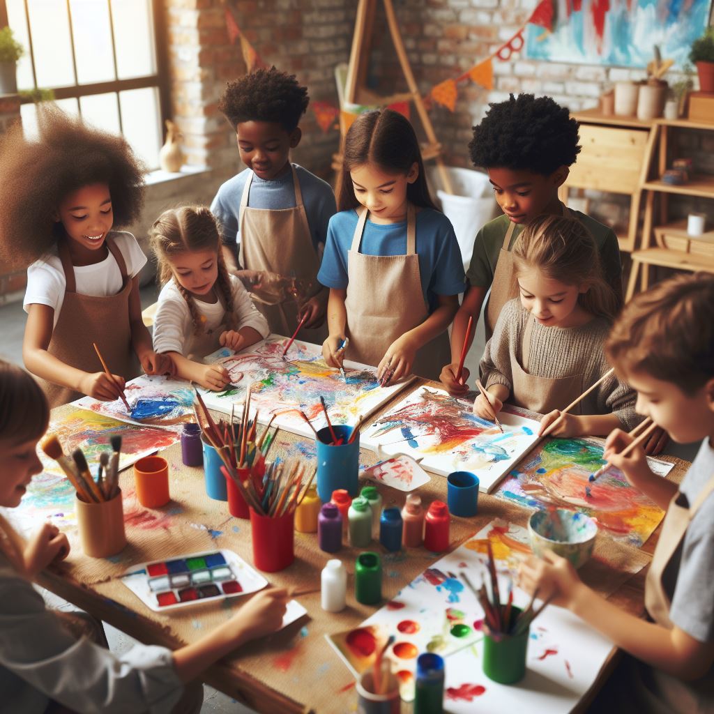 1. Sponge Painting: A Colorful Adventure Messy art activities 
