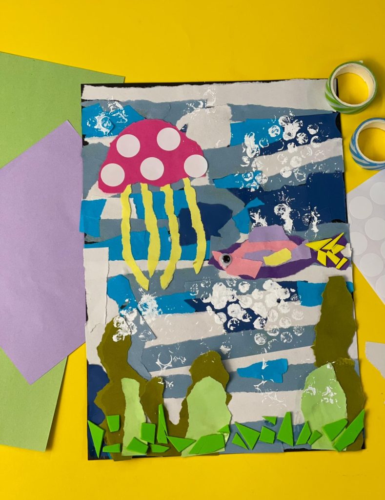 DIY Fun Craft for Kids: Underwater Collage Art