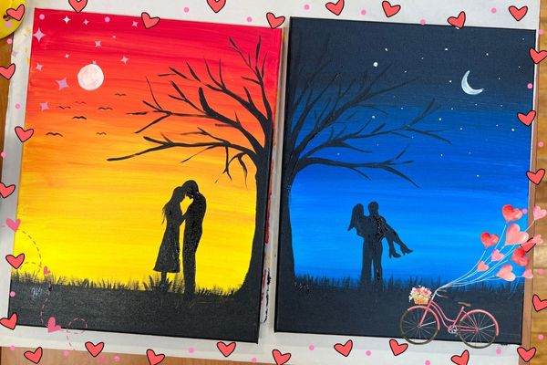 Creative Couple’s Painting Idea for Valentine's Day