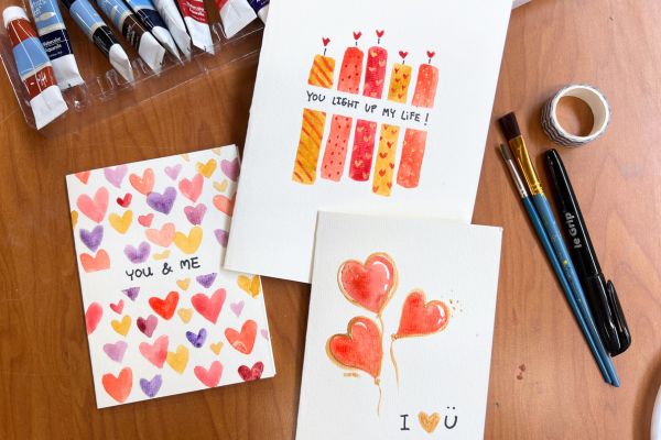Valentine's Watercolor Card Painting: DIY Ideas to Express Your Love