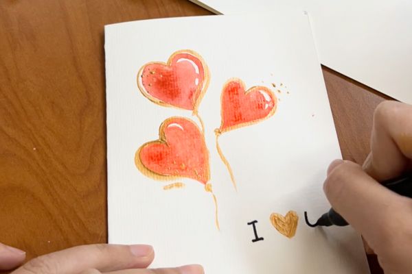 Valentine's Watercolor Card Painting DIY Ideas to Express Your Love2
