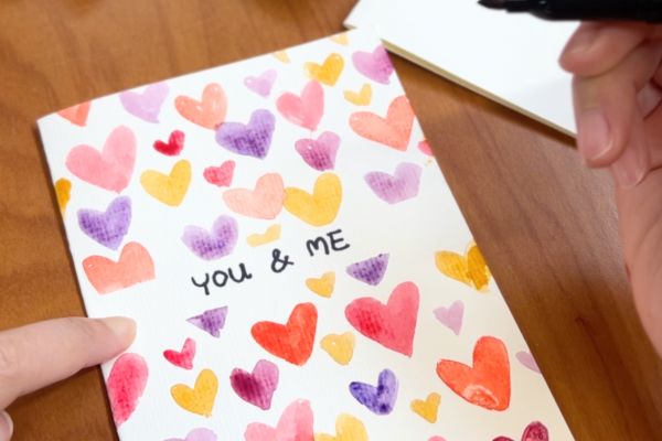 Valentine's Watercolor Card Painting DIY Ideas to Express Your Love4