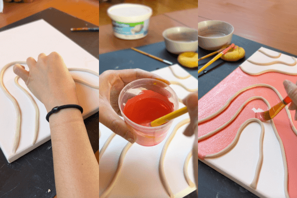 DIY Textured Art Wall Using Air Dry Clay_ Easy Home Decor Project 02 