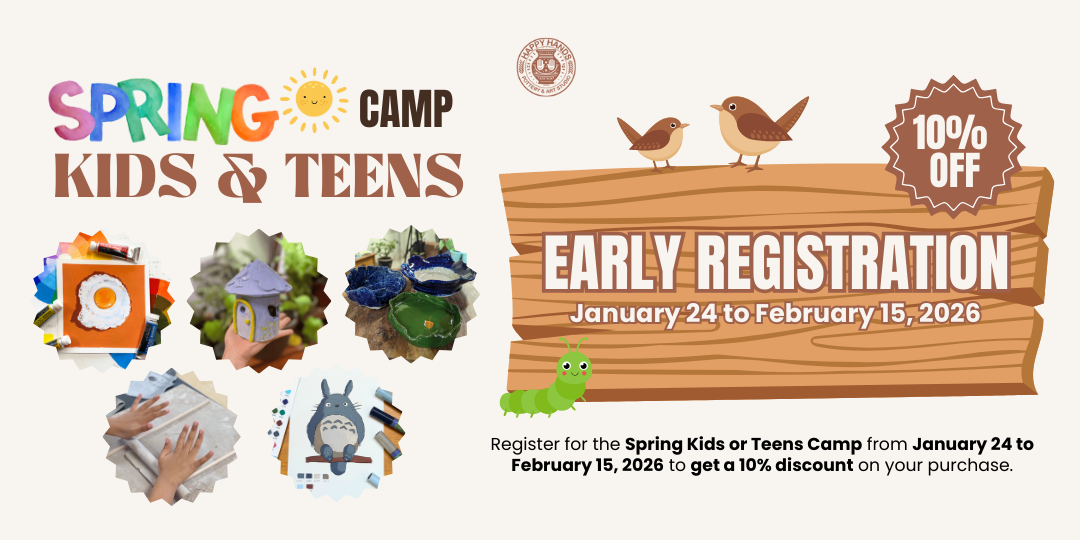 Early Registration for Spring Kids and Teens Camp at Happy Hands Studio is Now Open
