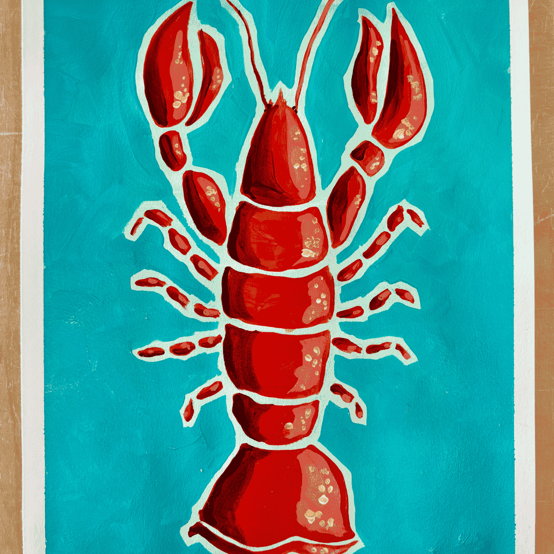 Acrylic Canvas Painting: Coastal Lobster Workshop July 17th
