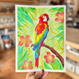Acrylic Canvas Painting: Parrot Paradise Workshop July 3rd