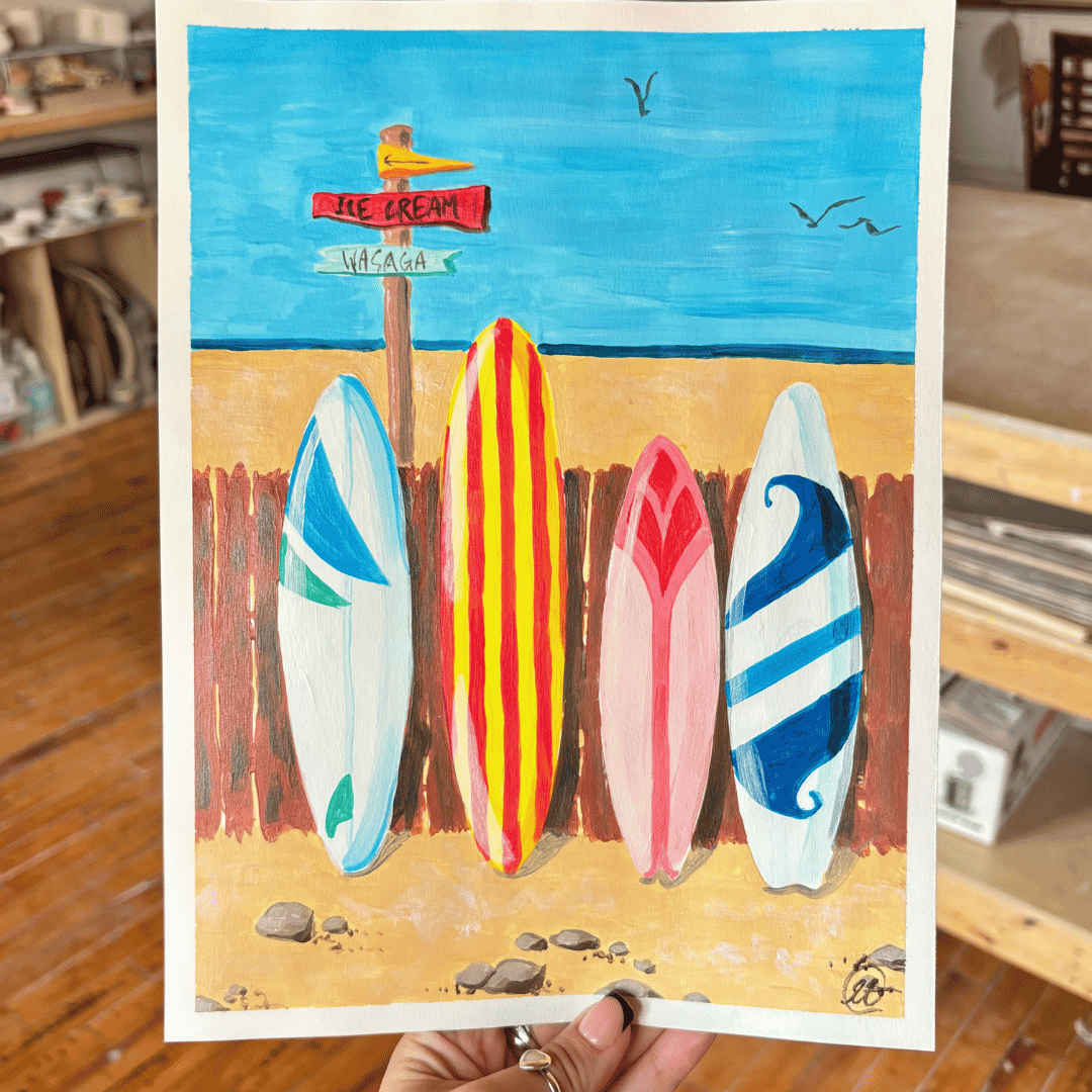 Acrylic Canvas Painting: Surf's Up Workshop June 29th